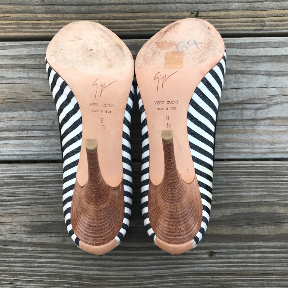 Giuseppe Zanotti Women Heels BlueWhite Stripe Pump - Picture 4 of 8